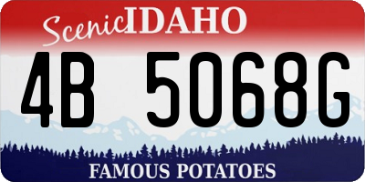 ID license plate 4B5068G