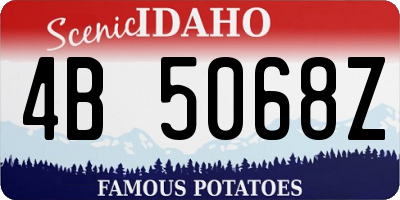 ID license plate 4B5068Z