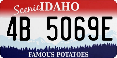 ID license plate 4B5069E