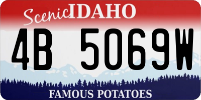 ID license plate 4B5069W