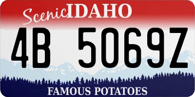 ID license plate 4B5069Z