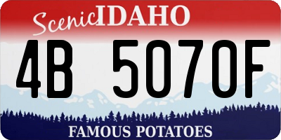 ID license plate 4B5070F