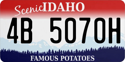 ID license plate 4B5070H
