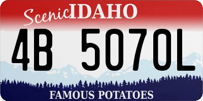 ID license plate 4B5070L