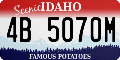 ID license plate 4B5070M