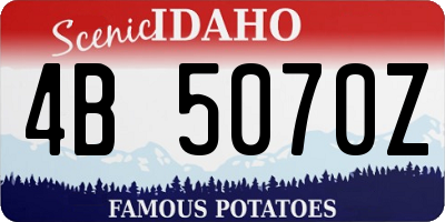 ID license plate 4B5070Z