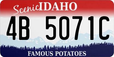 ID license plate 4B5071C