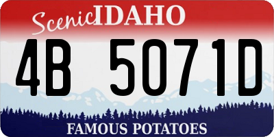 ID license plate 4B5071D