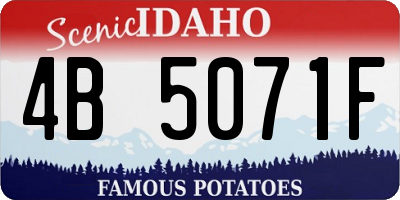 ID license plate 4B5071F