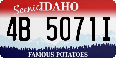 ID license plate 4B5071I
