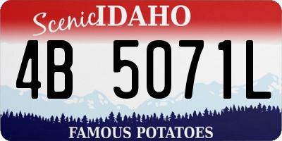 ID license plate 4B5071L