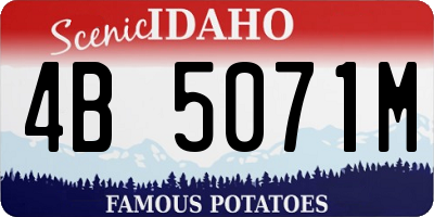 ID license plate 4B5071M