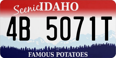 ID license plate 4B5071T