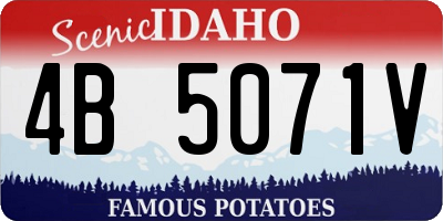 ID license plate 4B5071V