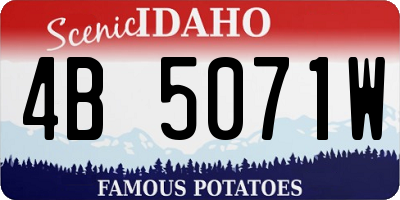 ID license plate 4B5071W