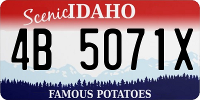 ID license plate 4B5071X