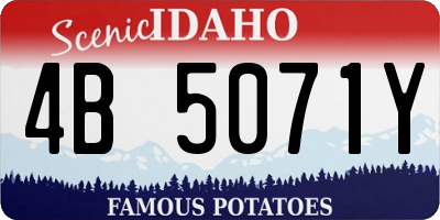 ID license plate 4B5071Y