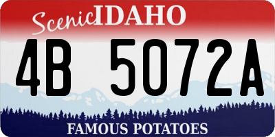 ID license plate 4B5072A