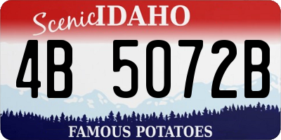 ID license plate 4B5072B