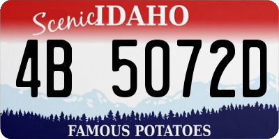 ID license plate 4B5072D