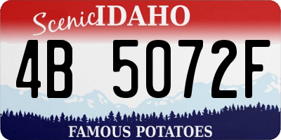 ID license plate 4B5072F