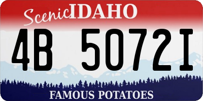 ID license plate 4B5072I