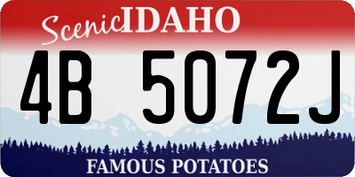 ID license plate 4B5072J