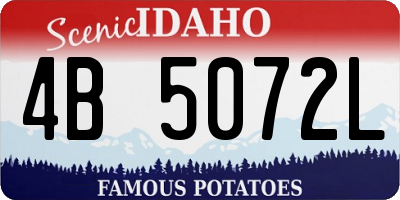 ID license plate 4B5072L