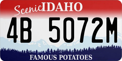 ID license plate 4B5072M