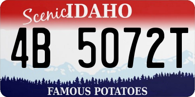 ID license plate 4B5072T
