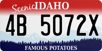 ID license plate 4B5072X