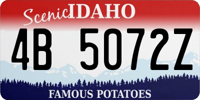 ID license plate 4B5072Z