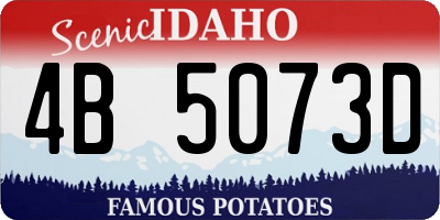 ID license plate 4B5073D