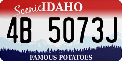 ID license plate 4B5073J
