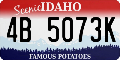 ID license plate 4B5073K