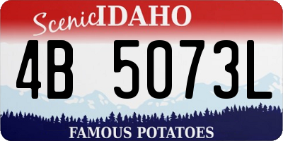 ID license plate 4B5073L