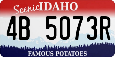 ID license plate 4B5073R