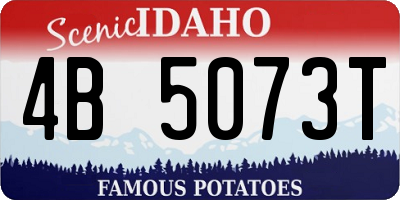 ID license plate 4B5073T