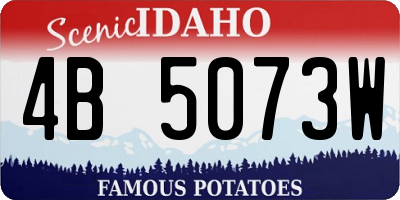 ID license plate 4B5073W