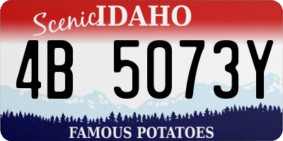 ID license plate 4B5073Y