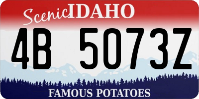ID license plate 4B5073Z