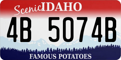 ID license plate 4B5074B
