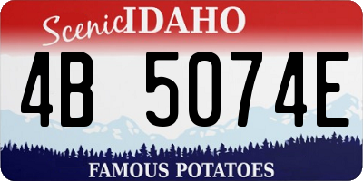 ID license plate 4B5074E