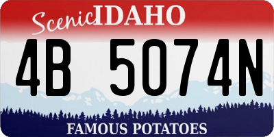 ID license plate 4B5074N