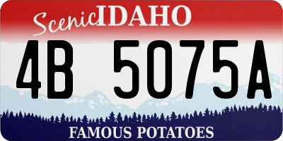 ID license plate 4B5075A
