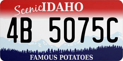 ID license plate 4B5075C