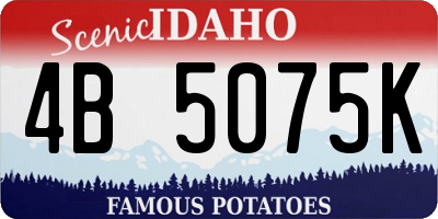 ID license plate 4B5075K