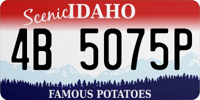 ID license plate 4B5075P