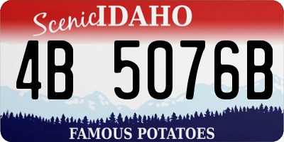 ID license plate 4B5076B