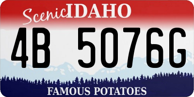 ID license plate 4B5076G